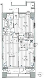 コスモグラシア芝大門 2LDKの間取図画像
