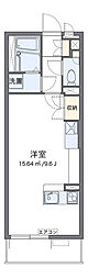 ミランダグランルミエール ワンルームの間取図画像