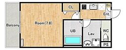 (仮称)ジーメゾン厚木愛甲アマリス 1Kの間取図画像