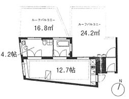 トレフォルム ワンルームの間取図画像