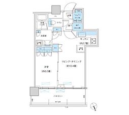 パークシティ柏の葉キャンパスザ・ゲートタワーウエスト 1LDKの間取図画像