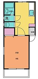 アルファウス 1Kの間取図画像