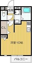 第2北松川 1Kの間取図画像