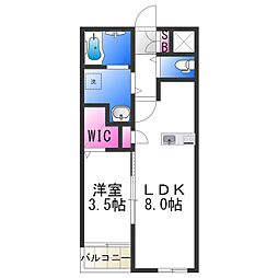 St.Residence七道 2階1LDKの間取り