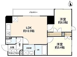 リバーレ中野坂上 2LDKの間取図画像