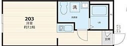 NICO TERRACE 鴨居 ワンルームの間取図画像