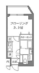 リュシアン大崎 1Kの間取図画像