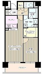 イルジェールヴィラ 7階1LDKの間取り