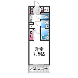 S-RESIDENCE堺市駅前 4階1Kの間取り