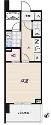 ロイジェント豊洲 1Kの間取図画像