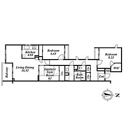アルファス 3LDKの間取図画像