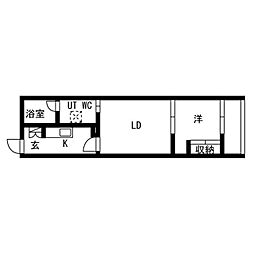 AZ Smart 目白御留山 地下2階1LDKの間取り