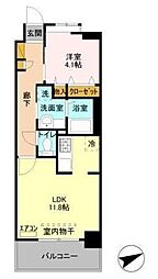 クレアガーデン 1LDKの間取図画像