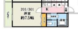さいたま市北区宮原町4丁目アパート 1Kの間取図画像