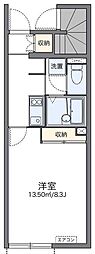 レオネクストブルーリーフ 1Kの間取図画像