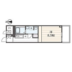 パストラーナ柏木 ワンルームの間取図画像