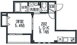 ビューノ フィオーレ 2階1LDKの間取り