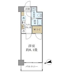 ザ・パールレジデンス芝公園 1Kの間取図画像