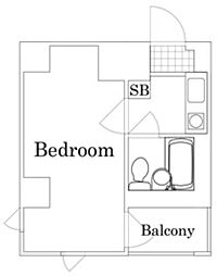 クリオ石川台壱番館 1Kの間取図画像