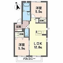 メゾン・ド・オアシス 201 ｜ 山形県山形市若宮４丁目5-26（賃貸アパート2LDK・2階・54.70㎡） その2