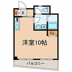 エルクレスト ワンルームの間取図画像