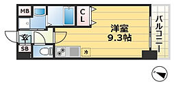 アーバンフラッツ王子公園 ワンルームの間取図画像