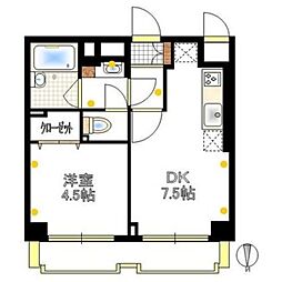 東京メトロ丸ノ内線 方南町駅 徒歩4分の賃貸マンション 4階1DKの間取り