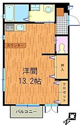 サニーテラス ワンルームの間取図画像