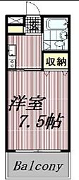アルファネクスト東習志野第一マンション 1Kの間取図画像