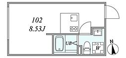 trias010 1DKの間取図画像
