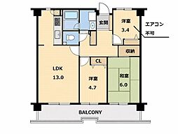 井吹東シティコート3号棟 3LDKの間取図画像