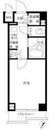 ルーブル武蔵小杉弐番館 1Kの間取図画像