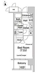 コンフォリア木場親水公園 8階1Kの間取り