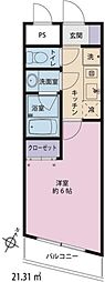 Cubes 4階1Kの間取り