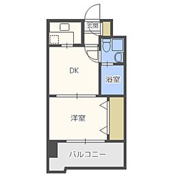 エステート・モア薬院通り 2Kの間取図画像