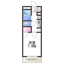 レオパレスサンライト 1Kの間取図画像