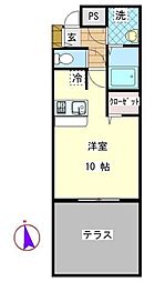 ツリーデン松戸2 ワンルームの間取図画像