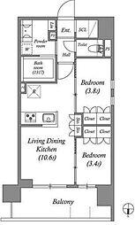ACPレジデンス三ノ輪 2LDKの間取図画像