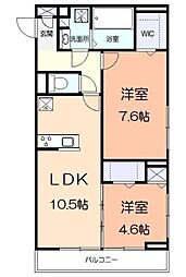 シュミート・ヤマカ 2LDKの間取図画像