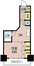 東武宇都宮線 東武宇都宮駅 徒歩16分の賃貸マンション 9階1DKの間取り