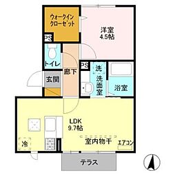 ピラタス XV 1階1LDKの間取り