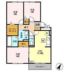 グリーンガーデン新柏 3LDKの間取図画像