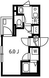 ブロッサムテラス滝野川 4階1Kの間取り