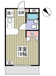 シティハイツ ワンルームの間取図画像