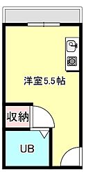 シャトル新金岡 ワンルームの間取図画像