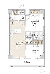 KI-LIGHT錦糸町 2LDKの間取図画像