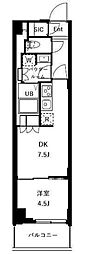 ザ・ケンジントン・レジデンスときわ台 1DKの間取図画像