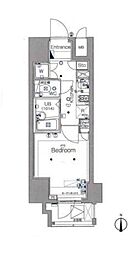 スパシエ　エル・ヴィエント・アース板橋タワー 12階1Kの間取り