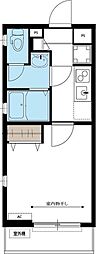 リブリ・絆 2階1Kの間取り