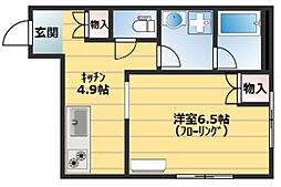 コーポ高橋 1Kの間取図画像